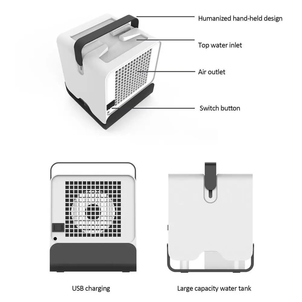 USB мини портативный кондиционер увлажнитель воздуха очиститель настольный