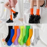 candy color high top wild fashion four seasons solid color women s cotton socks