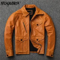 streetwear 100 natural genuine leather jacket men autumn spring clothing 2022 moto biker real sheepskin coat jackets 931