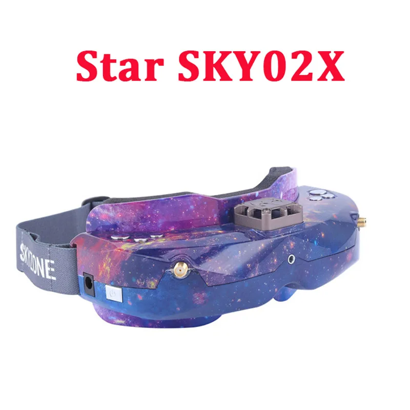 Skyzone SKY03O O светодиодный/SKY03S/SKY02C/SKY02X 5,8 ГГц 48CH разнообразие FPV очки для радиоуправляемого дрона Accs OSD DVR HDMI и головной вентилятор светодиодный - Цвет: Star SKY02X