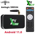 ТВ-приставка UGOOS X4 PRO 4 ГБ 32 ГБ X4 PLUS 64 Гб X4 CUBE Amlogic S905X4 Android 11 ТВ-приставка 1000M LAN телеприставка 4K медиаплеер ТВ-приемники