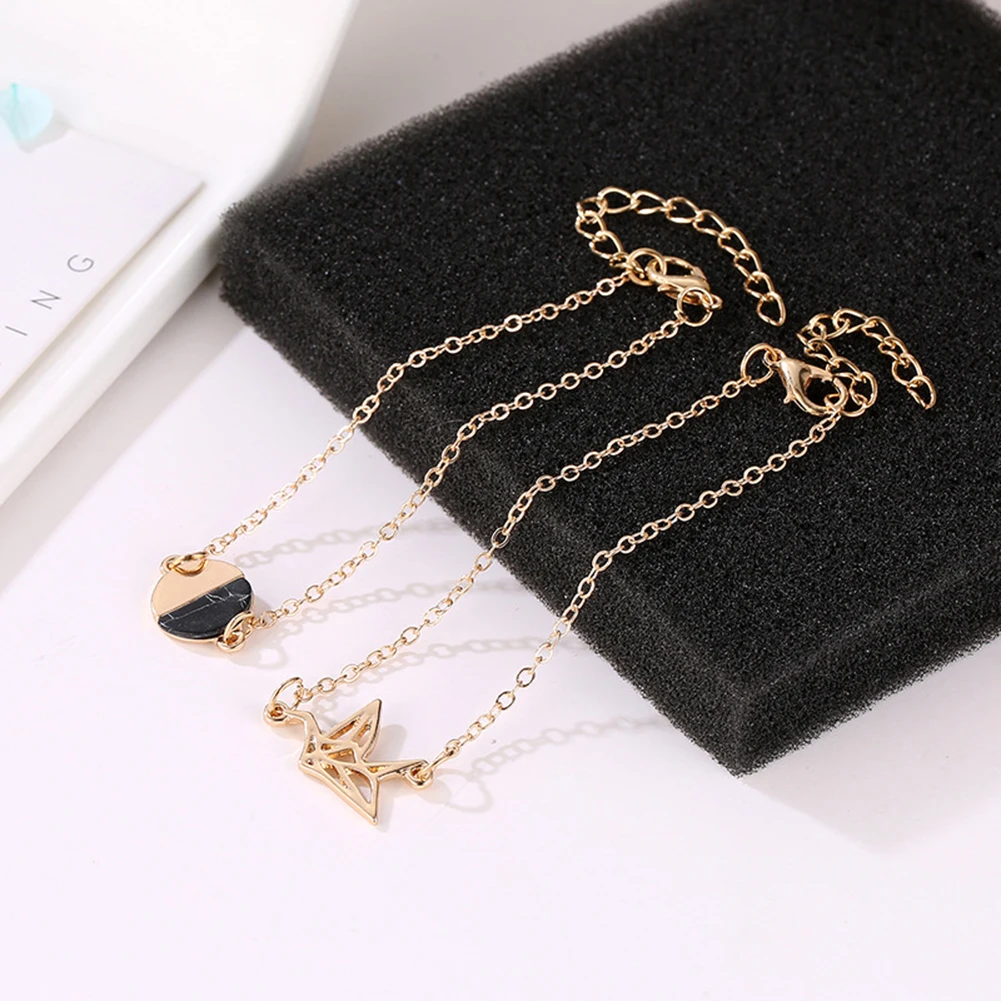 2 шт./компл. полый голубь Круглый браслет цепочка с подвесками модные женские