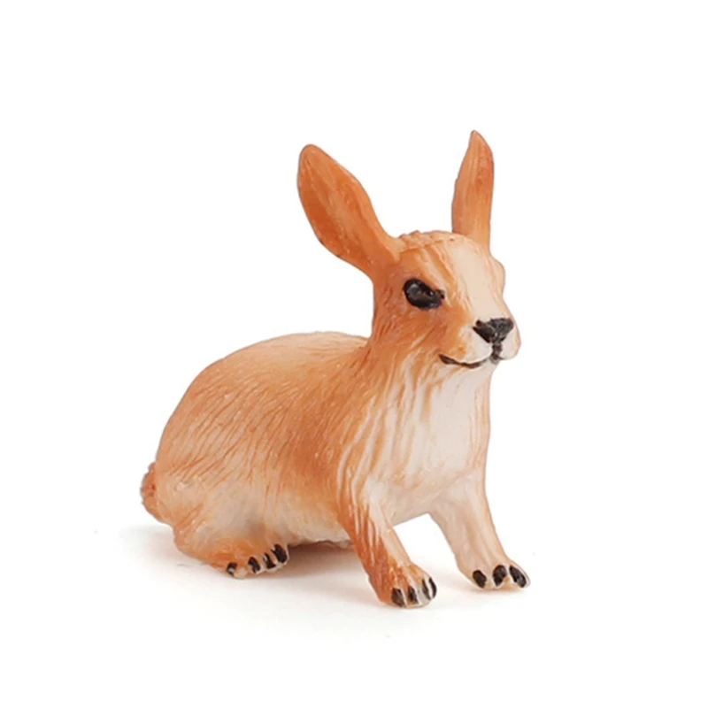 6 шт искусственная олень Семья пижамы с принтом лиса кролик белка фигурки