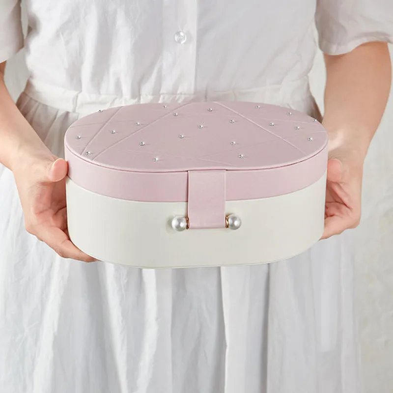 Новинка 2019 простая и красивая кожаная шкатулка для ювелирных изделий