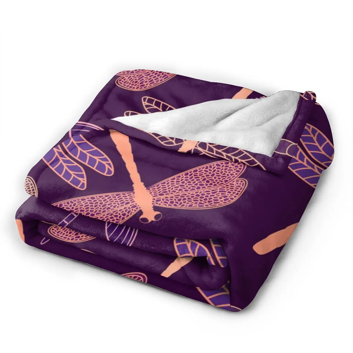 Unique Blanket to Family Friends Dragonfly Design Durable Super Soft Comfortable for Home Gift |