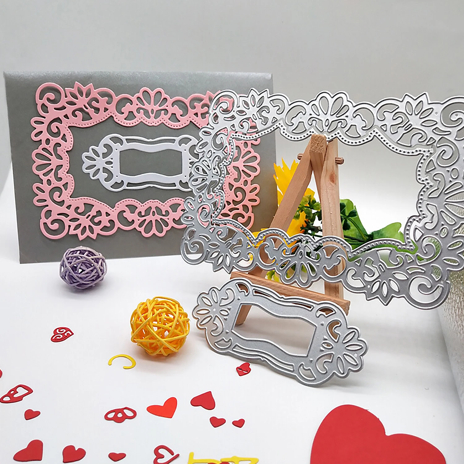 Элегантное с набивным кружевом металлический Трафаретный вырубной штамп