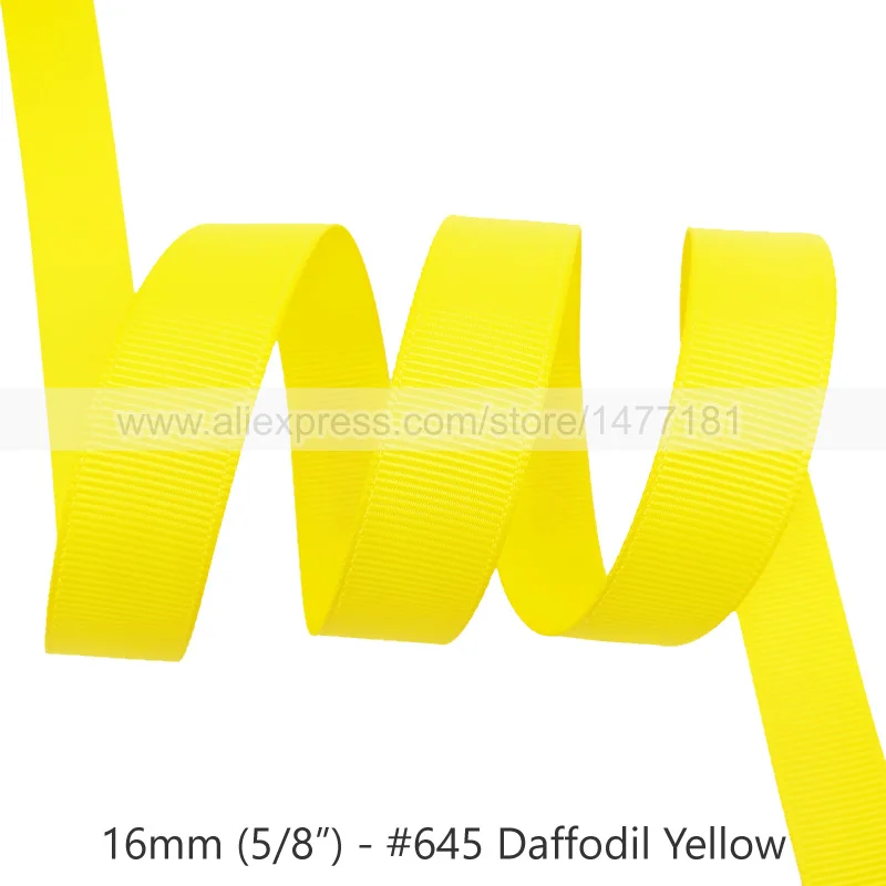 645 Daffodil Yellow 20 ярдов) 16 мм корсажная лента высокого качества 5/" 1,6 см белая черная розовая красная синяя Фиолетовая лента корсажная лента для рукоделия - Цвет: 645 Daffodil Yellow