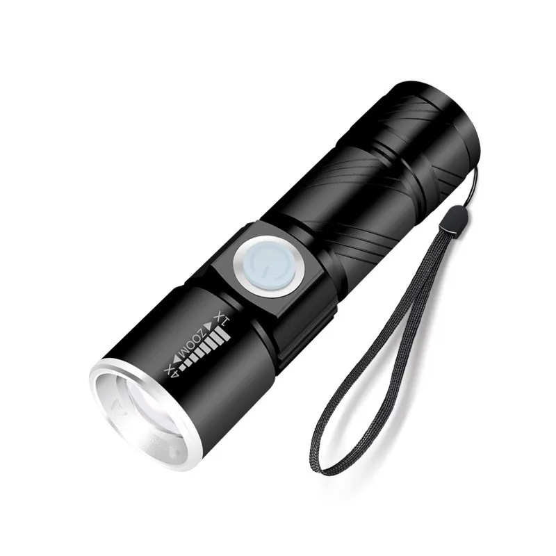 

Mini-LED Outdoor Zoom Light Torch Lithium Battery USB Charging Multi-functional Lighting Gift Small flashlight