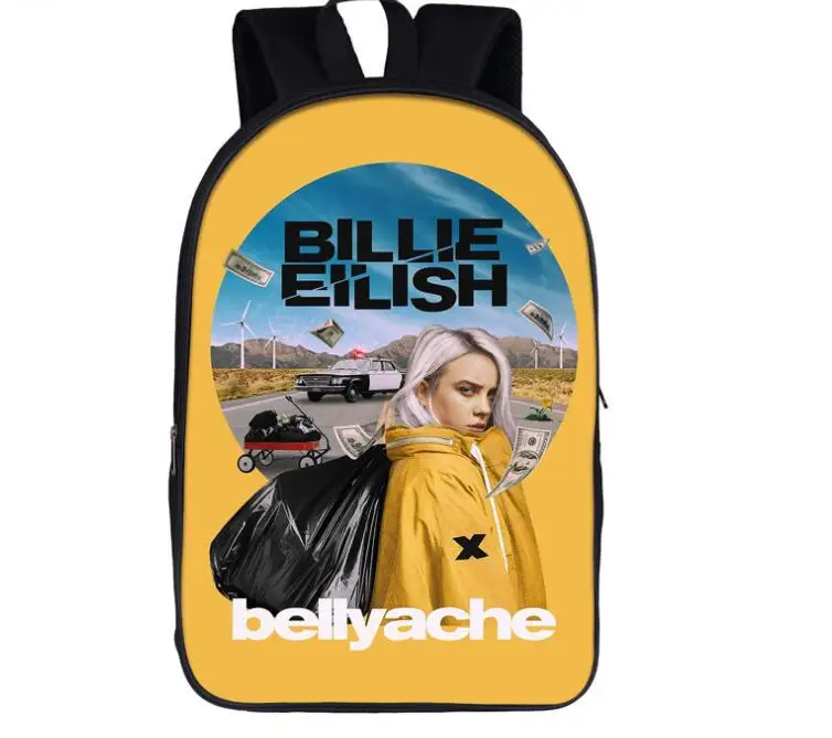 Mochila Bilie eilish студенческий рюкзак креативный полиэстер удобный большой емкости рюкзак на плечо