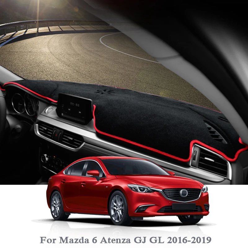 Коврик для защиты приборной панели от света коврик розовый Mazda 6 Atenza GJ GL 2016-2019 LHD &amp