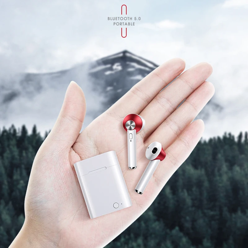 Наушники-вкладыши TWS с 5 0 Беспроводной Мини Bluetooth бинауральные вкладыши двойной Mic