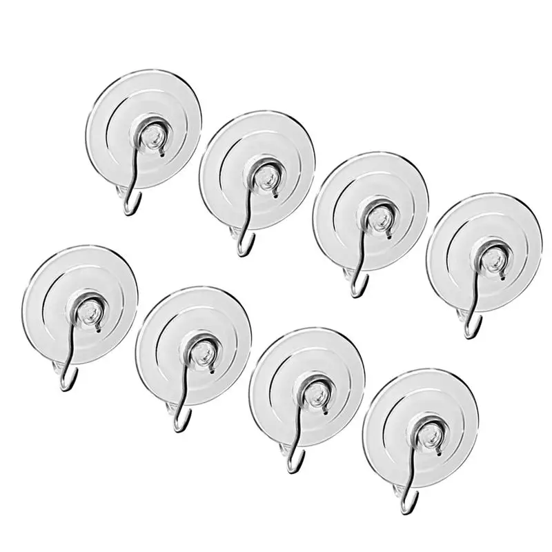

20PCS 60mm Suction Cup Wall Hanger Transparent Hooks Punch-Free Hangers Traceless Pothook (Transparent)