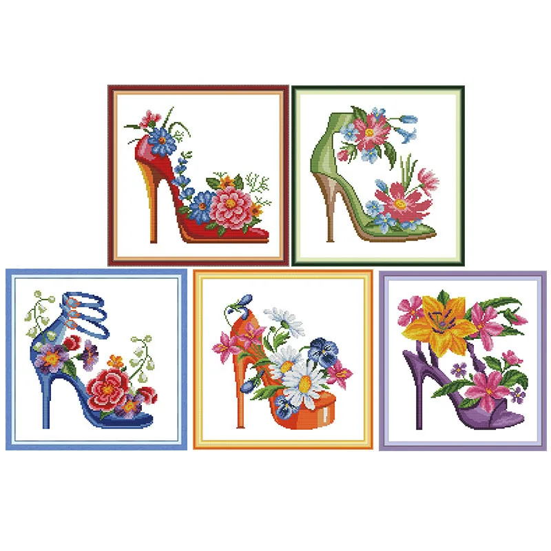 Набор для вышивки крестиком Joy Sunday женские модные наборы на высоком каблуке
