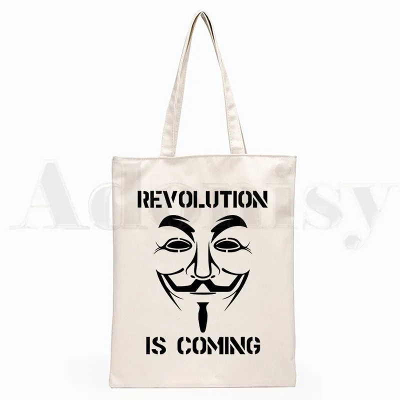V for Vendetta Anonymous Disobey Fawkes Hacker хипстерские сумки с принтом модная повседневная сумка