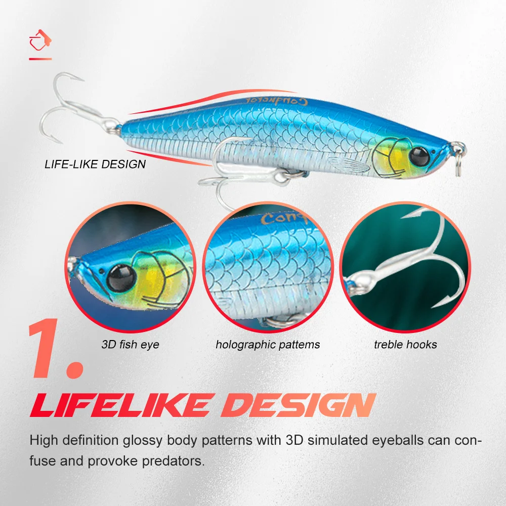 Тонущий рыболовный карандаш Evercatch arowana 13 6 г/80 мм 24 г/95 рыболовная снасть для