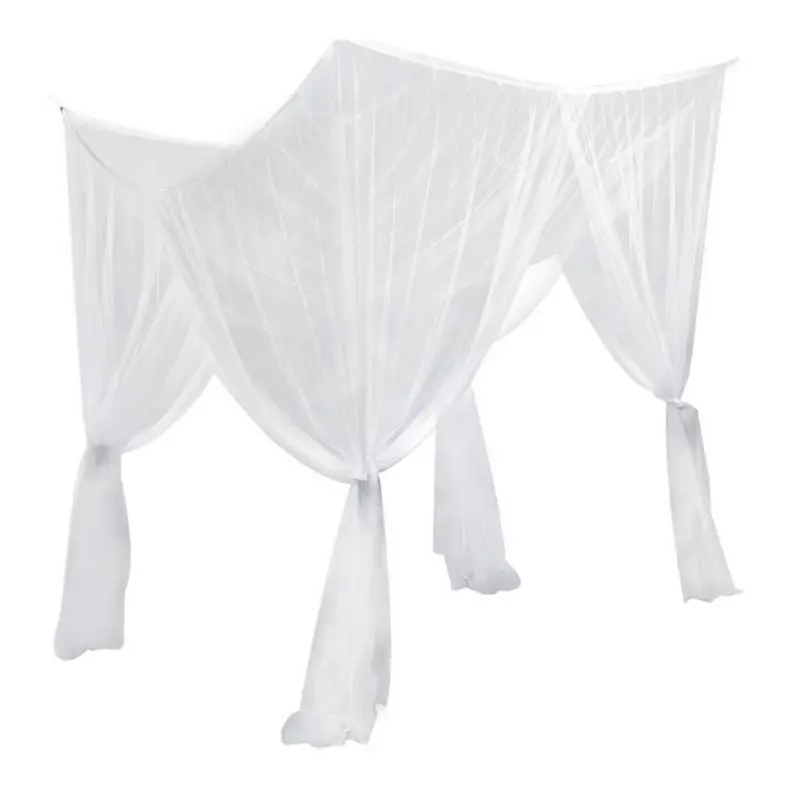 

4 Corners Post Bed Canopy Elegant Mosquito Net Large Queen Size Bed Curtain for Girls Boys Adult