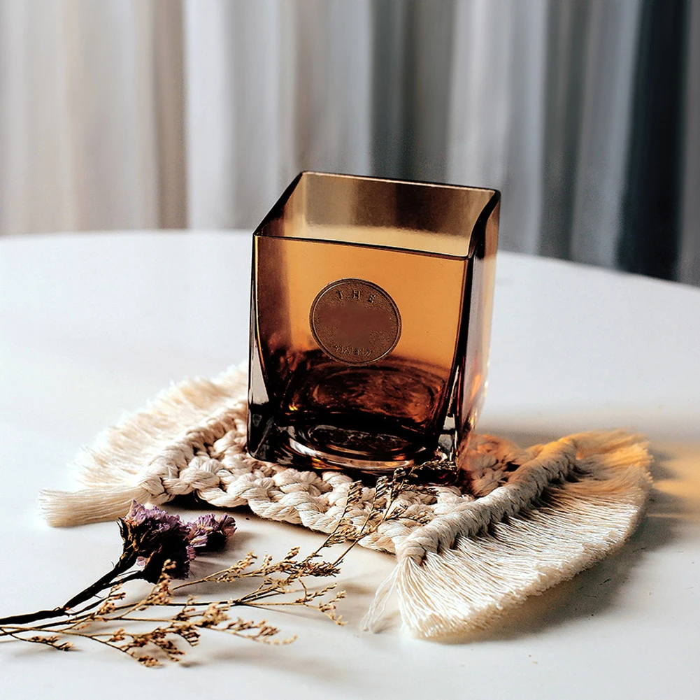 Плетеная вручную хлопковая Нескользящая термостойкая Подставка под стаканы в