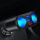Автомобильный Разветвитель для прикуривателя, USB-разветвитель с монитором напряжения, 5 В, 3,1 А, для телефона, MP3, DVR