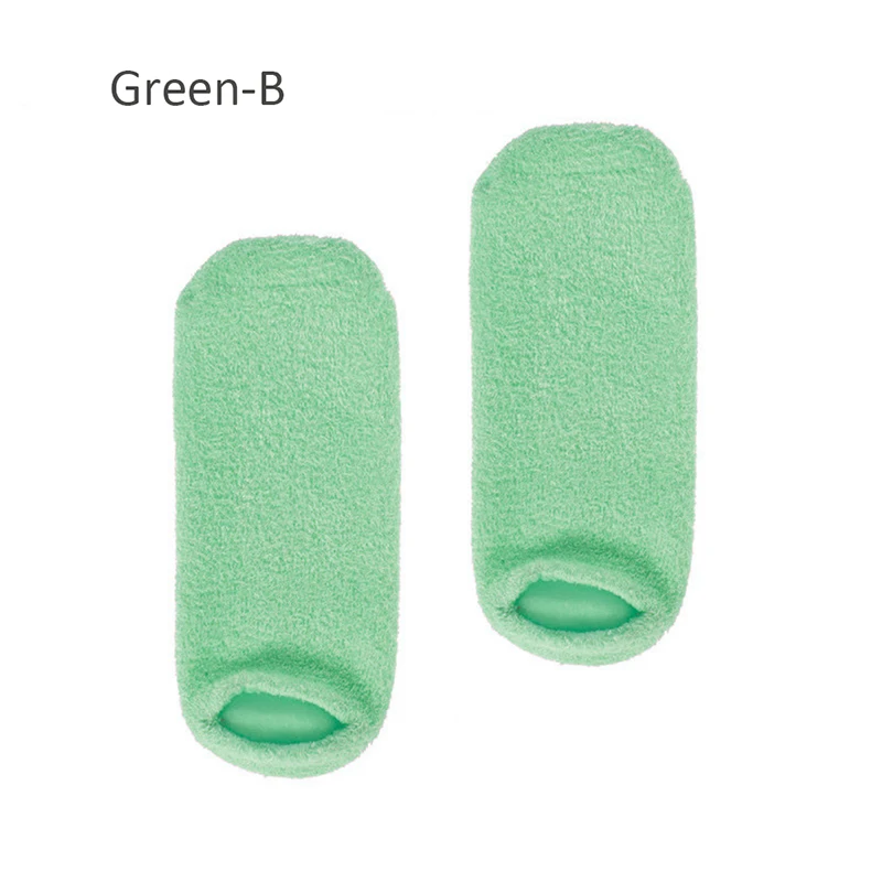 Green B 1 Набор многоразовые перчатки для спа гелей уход за телом увлажняющий отбеливающий Отшелушивающий гель для ухода за кожей ног носки тонкий аромат снимает стресс - Цвет: Green B
