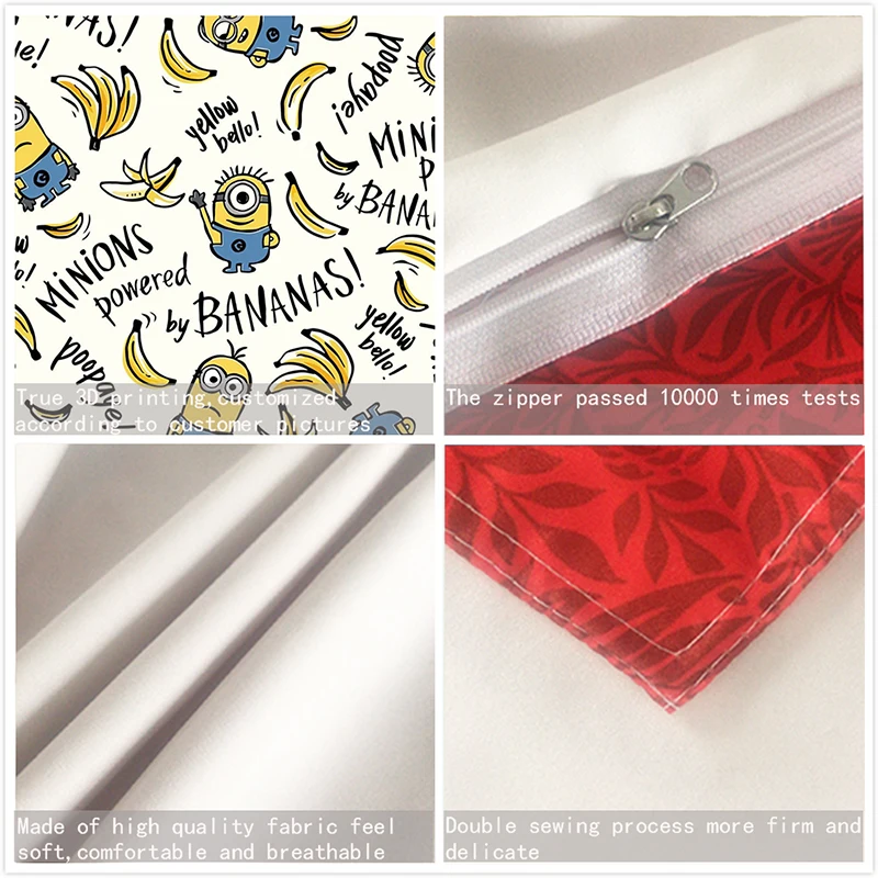 Миньоны Banans детский полный комплект постельного белья королевского размера