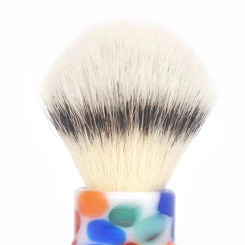 

Boti Brush-Whole Shaving Brush White Resin Handle And 2020 N3C Bulb Shape Synthetic Hair Knot Men's Daily Beard Cleaning Tool