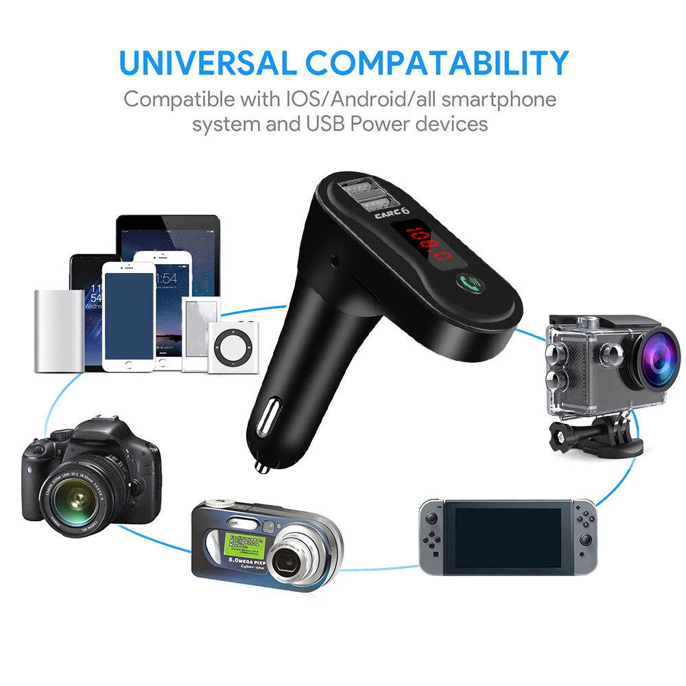 Зарядное устройство Kebidu автомобильное с 2 USB портами 1 А|Зарядные устройства для