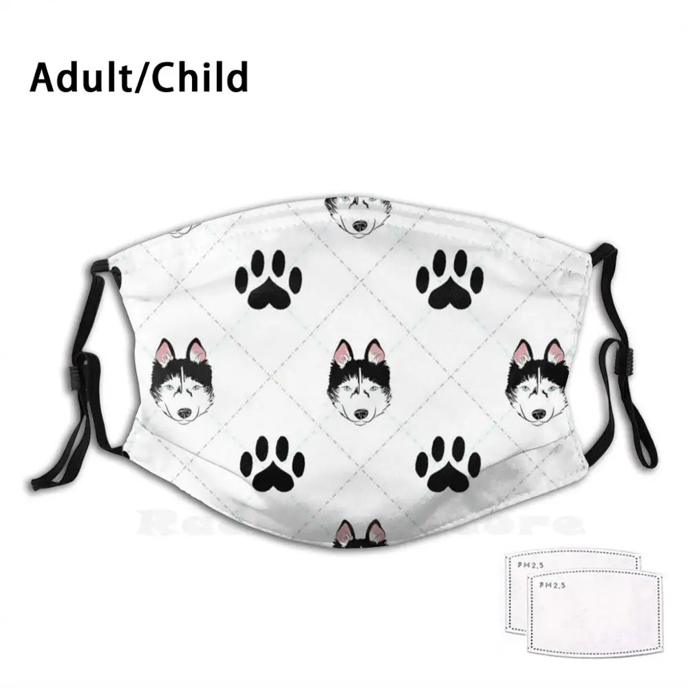 

Siberian Husky Plaid Funny Print Reusable Pm2.1119 Filter Face Mask Husky Huskie Siberian Siberian Husky Siberian Huskie Sled