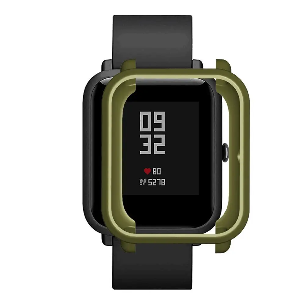 Мягкий ТПУ чехол Защитный чехол для Xiaomi Huami Amazfit Bip Youth/Lite защита экрана - Цвет ремешка: army green