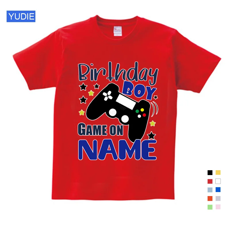 Boys T Shirt Game on T Shirts Kids Clothing Custom Name Birthday T-shirt Girls Clothes Children Toddler Baby Tees Summer Casual