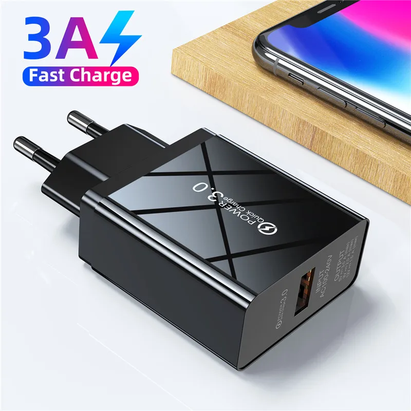 Tkey Quick Charge 3 0 18 Вт QC 4 быстрое зарядное устройство USB портативное для мобильного