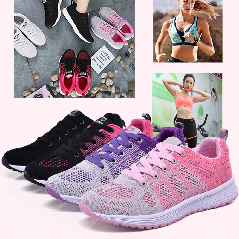 Женские сетчатые кроссовки Повседневные Легкие Нескользящие теннисные на