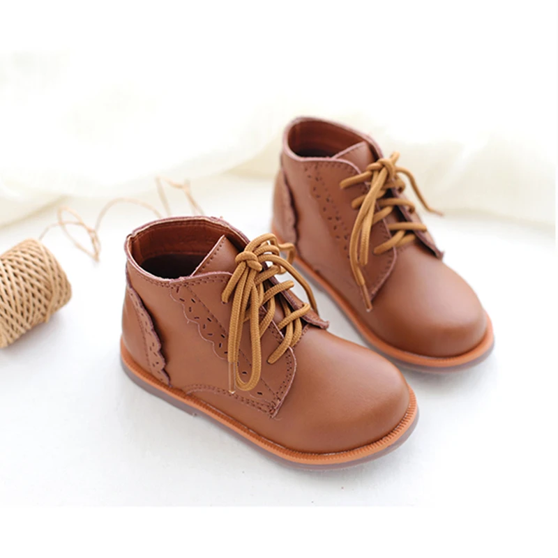 Детские ботинки из натуральной кожи наивысшего качества Зимние детские