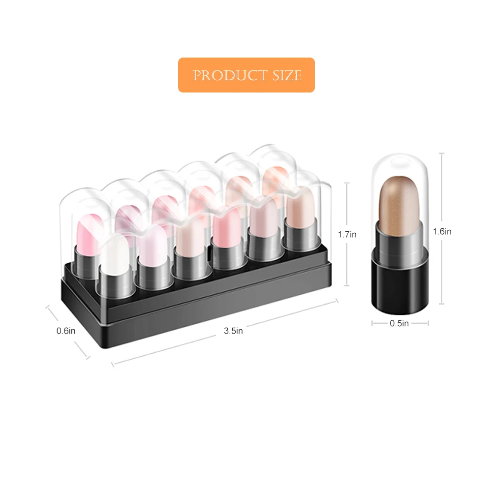 12 шт./компл. блестящие тени для век пигментные карандаш косметика наборы