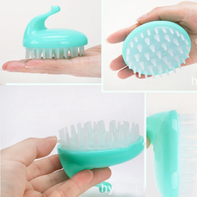 

Comb Handheld Silicone Scalp Shampoo Massage Brush New Washing Comb Shower Head Hair Mini Head Meridian Massage Wide Tooth