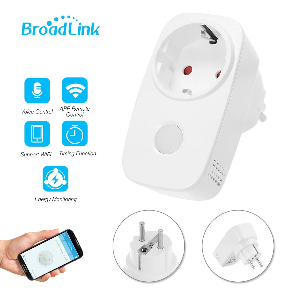 Умная розетка с Wi Fi функцией таймера и голосовым управлением совместима Google