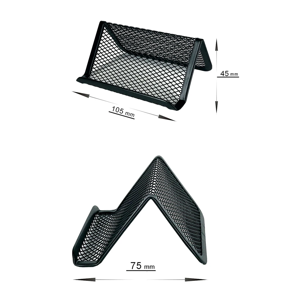 

Display Stand Desktop Accessories Durable Metal Mesh Portable Fashion Business Card Holder Home Desk Storage Organizer Office