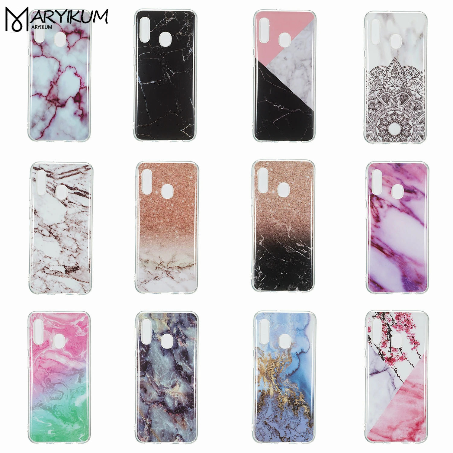 Чехол для Samsung Galaxy A20e роскошный классический бампер с мраморной текстурой мягкая