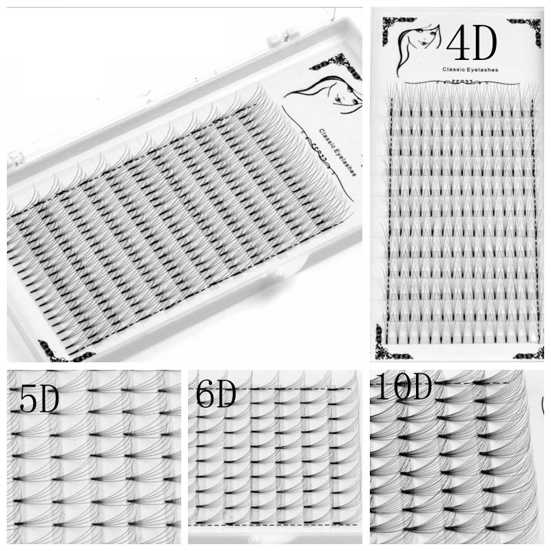 New3D/4D/5D/6D/10D русский объемное наращивание ресниц короткий стержень предварительно сделанные вентиляторы C D завитые норковые ресницы индивидуальные наращивания