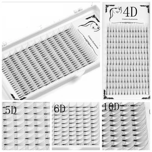 New3D4D5D6D10D русский объемное наращивание ресниц короткой ножке в форме готовых поклонников C D curl ресницы Индивидуальные Накладные