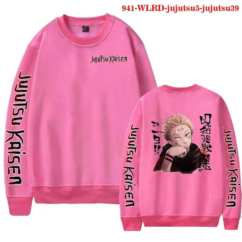

Sweatshirt Women Autumn Girl Harajuku Hoodie O Neck Clothing Boy Hip Hop Casual Hoodies jujutsu kaisen Oversized Clothes Tops
