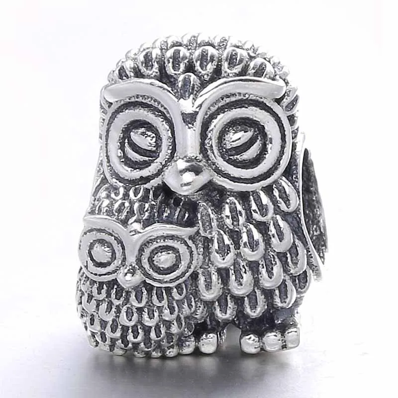 

Original Cute Parent Owl And Its Owlet Beads Fit 925 Sterling Silver Bead Charm Women Pan Bracelet Bangle Diy Jewelry