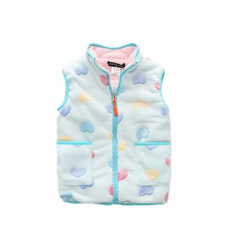 

New Boys Girls Vest Spring Children Fleece Cartoon Sleeveless Coat Infants 3 4 5 6 7 Years Waistcoat Kids Boutique Clothes