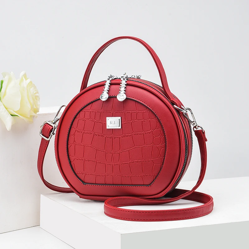 

2021 New Saddle Bag Retro Single Shoulder Handbag Fashion Wild Round Women's Small Bag Simple Lady Shoulder Strap Messenger Bags