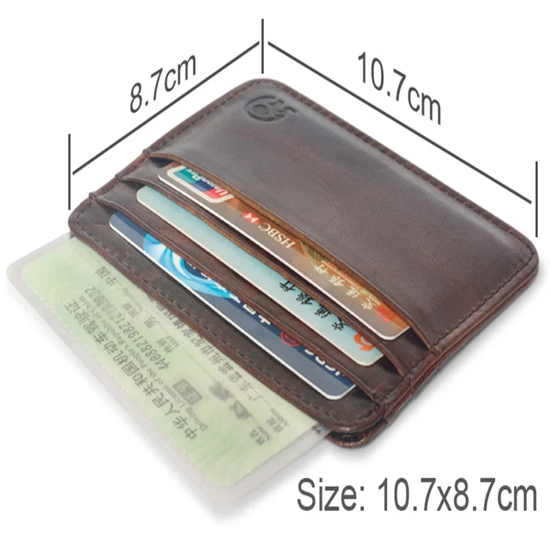 Держатель для карт из натуральной кожи многофункциональный чехол банковских