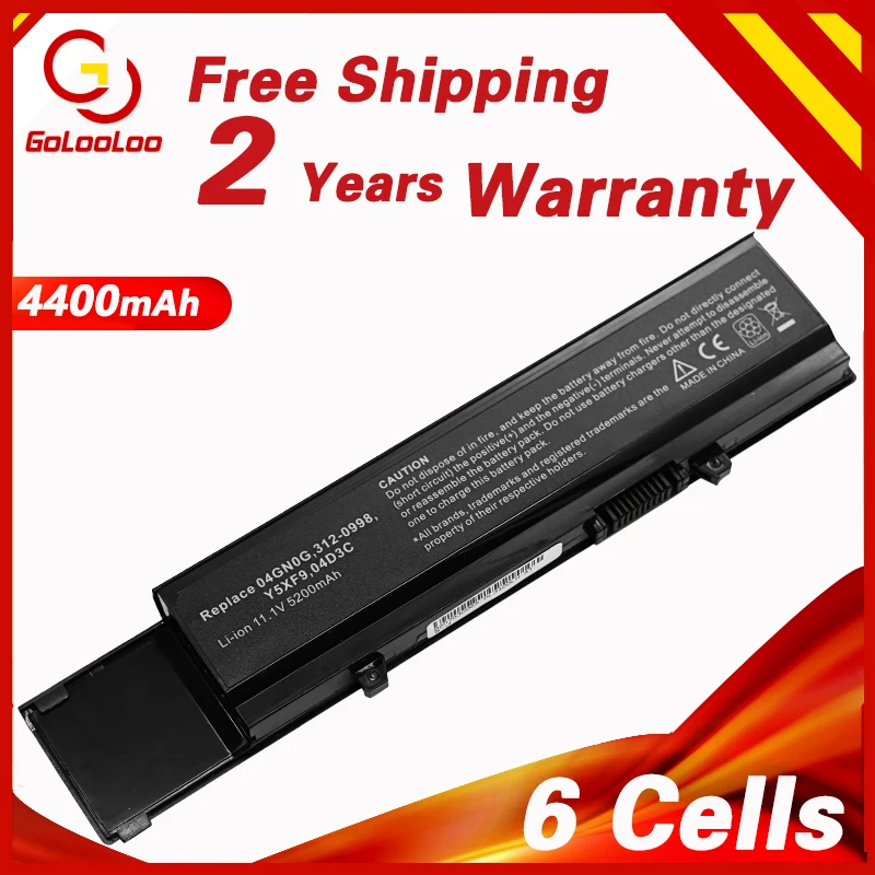 

Golooloo 4400 mAh Laptop Battery for Dell Vostro 3400 3400n 3500 3500n 3700 3700n 4JK6R 7FJ92 CWX2D P06E P09F P09S P10G TXWRR