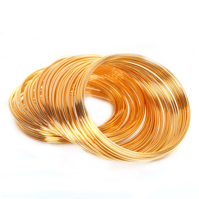 100 петель Doreen Box с памятью стальная проволока для бисероплетения золотистого и