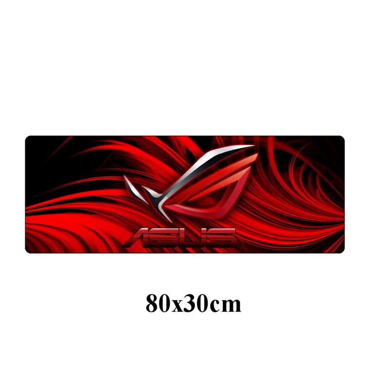 Серебристый 80x30 см большой скоростной геймер игровой ASUS резиновый коврик для мыши Прочный Республика геймеров Блокировка края Нескользящая Офисная Клавиатура Pad - Цвет: Серебристый