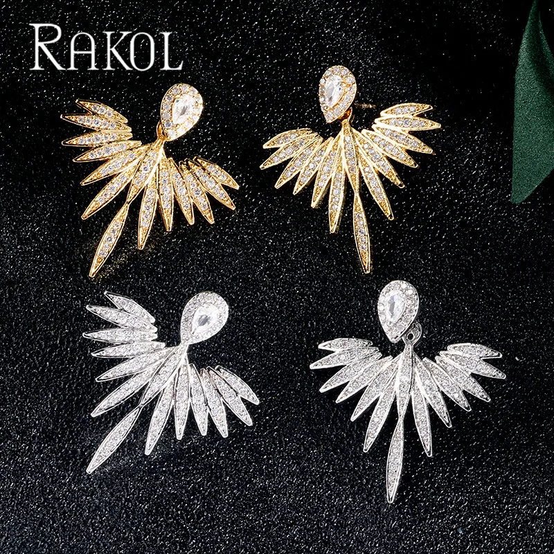 Роскошные модные серьги-подвески RAKOL с цветком маркиза покрытием из