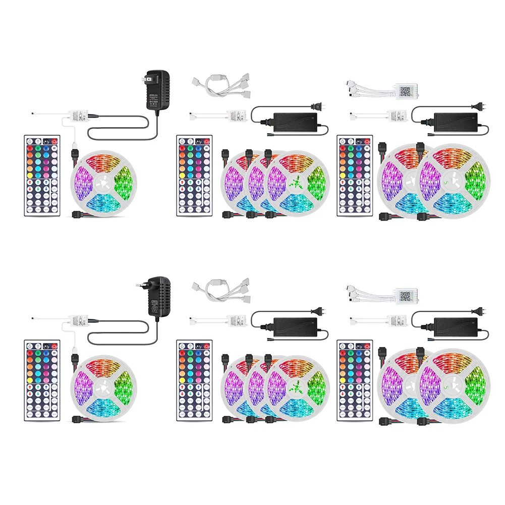 1 м 5 10 20 Wi Fi Светодиодные ленты светильник RGB Водонепроницаемый 5050 DC12V rgb диод