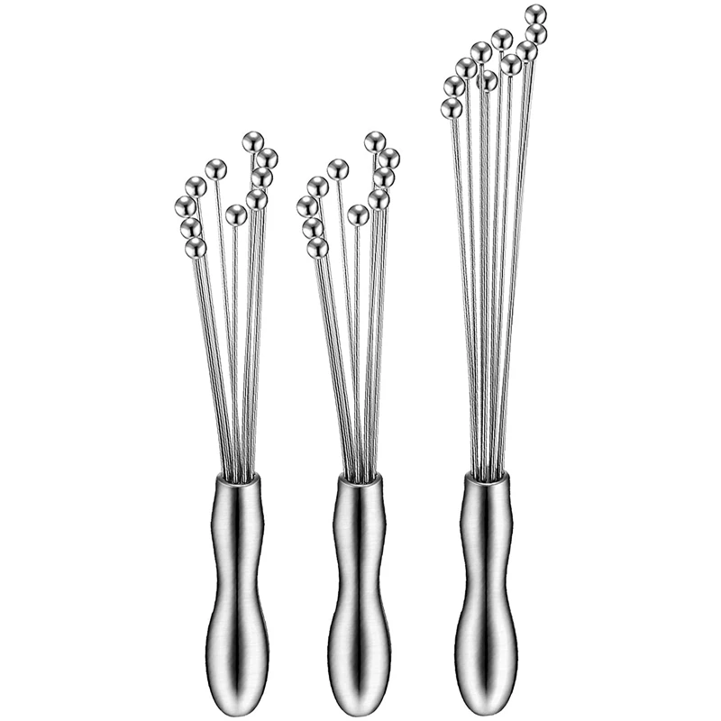 

Ball Whisk Set,Wire Egg Whisk Egg Beater Manual Mixer Whisk for Sauces Cream Cooking Stews,Batter DIY Baking